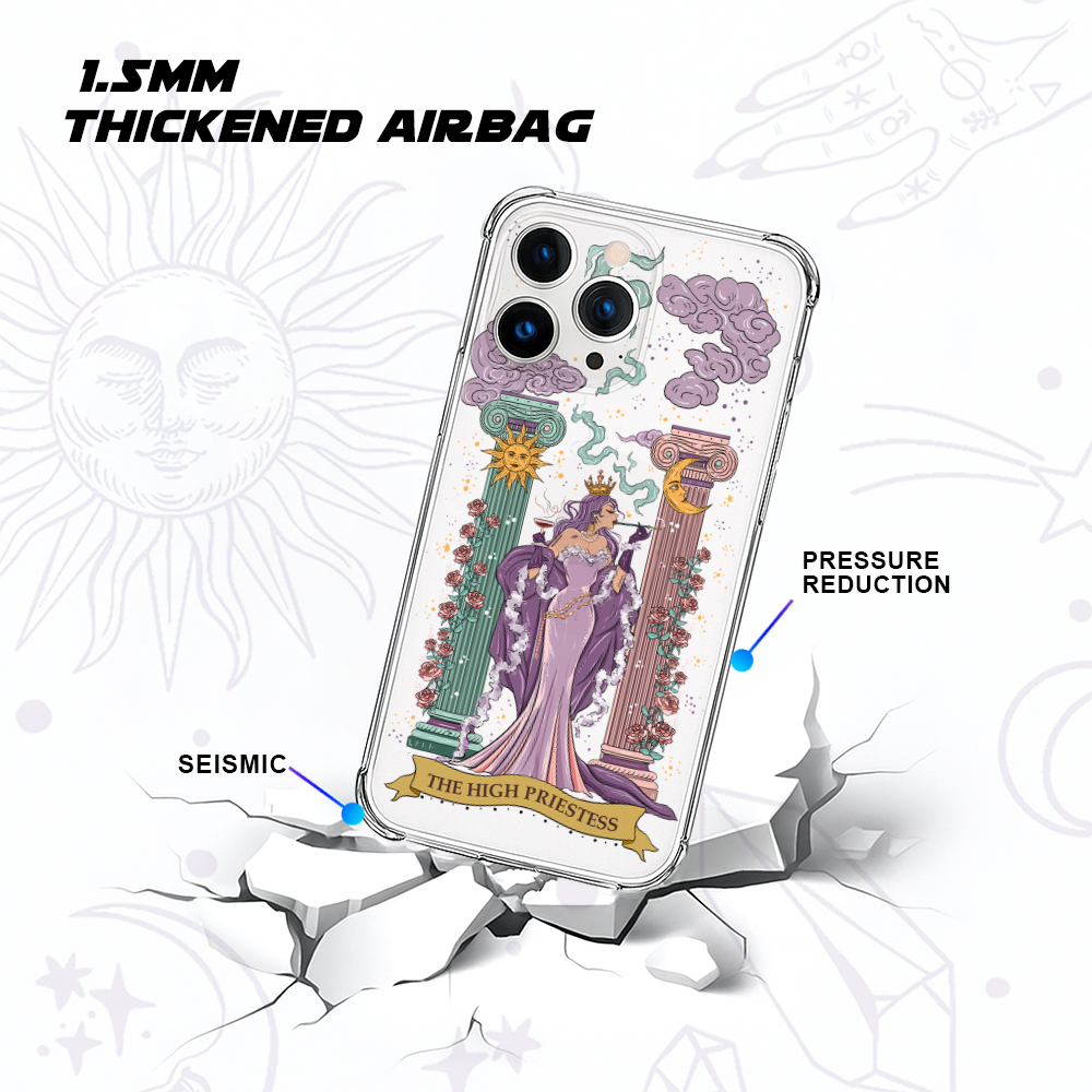 Purplehecate The High Priestess Clear Phone Case