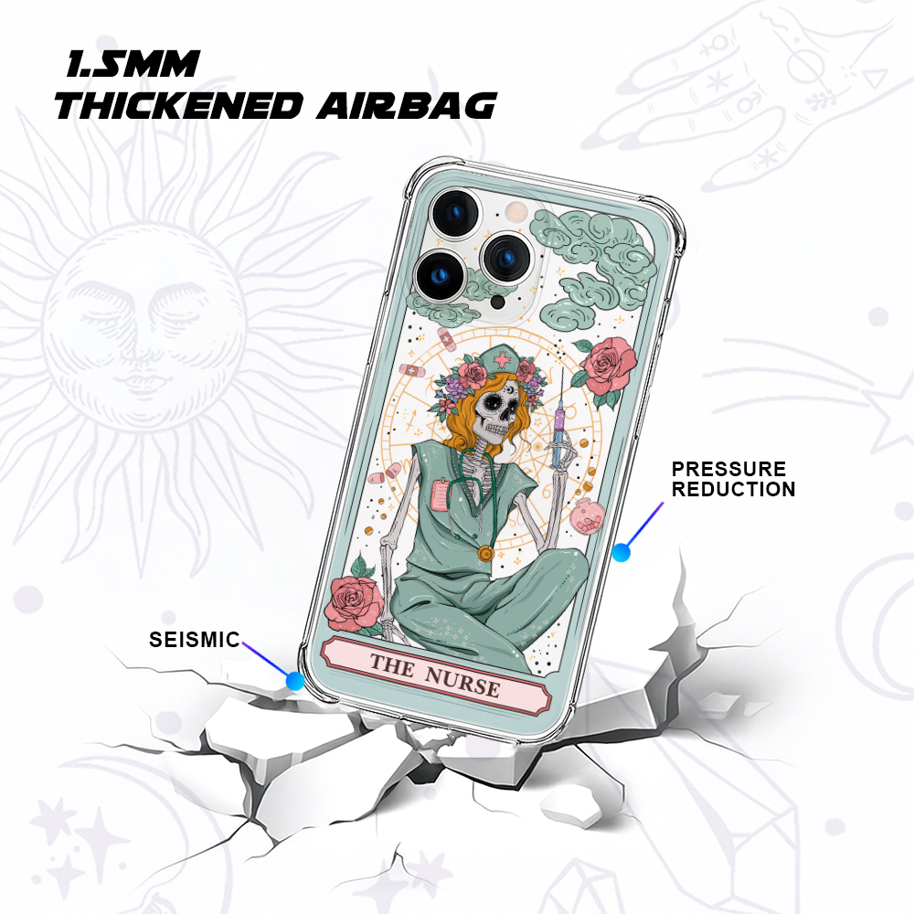 Purplehecate The Nurse Tarot Clear Phone Case