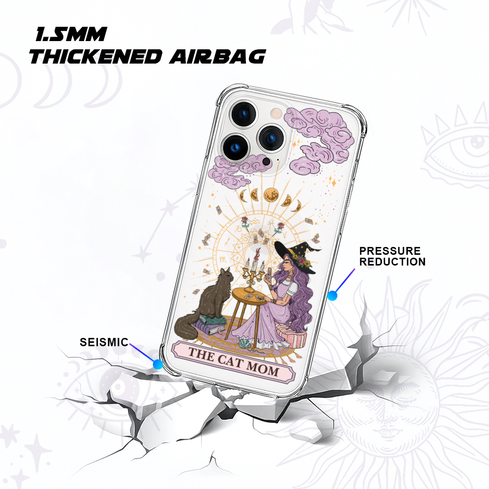 Purplehecate The Cat Witch Mom Clear Phone Case