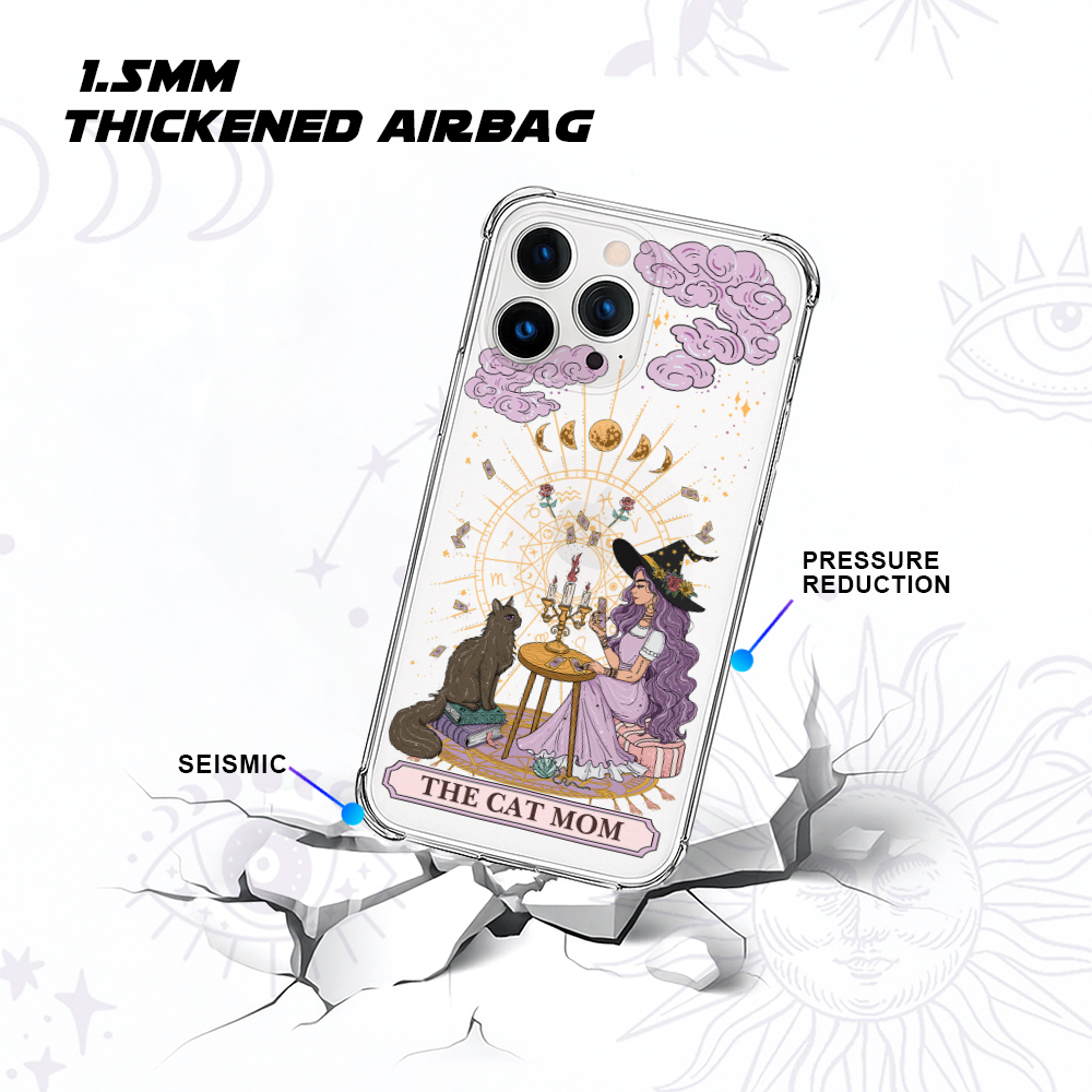 Purplehecate The Cat Witch Mom Clear Phone Case