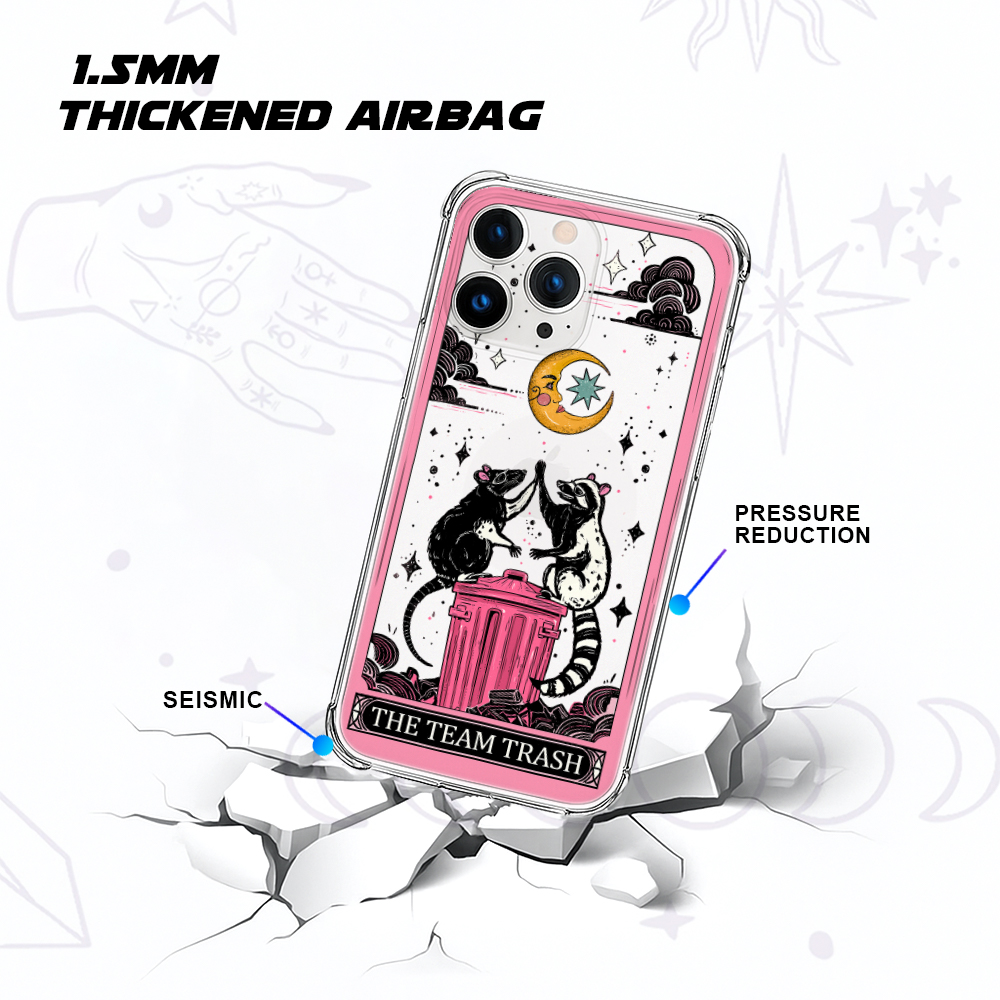 Purplehecate The Team Trash Opossum Tarot Clear Phone Case