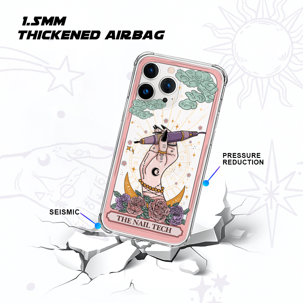 Purplehecate The Nail Tech Tarot Card Clear Phone Case