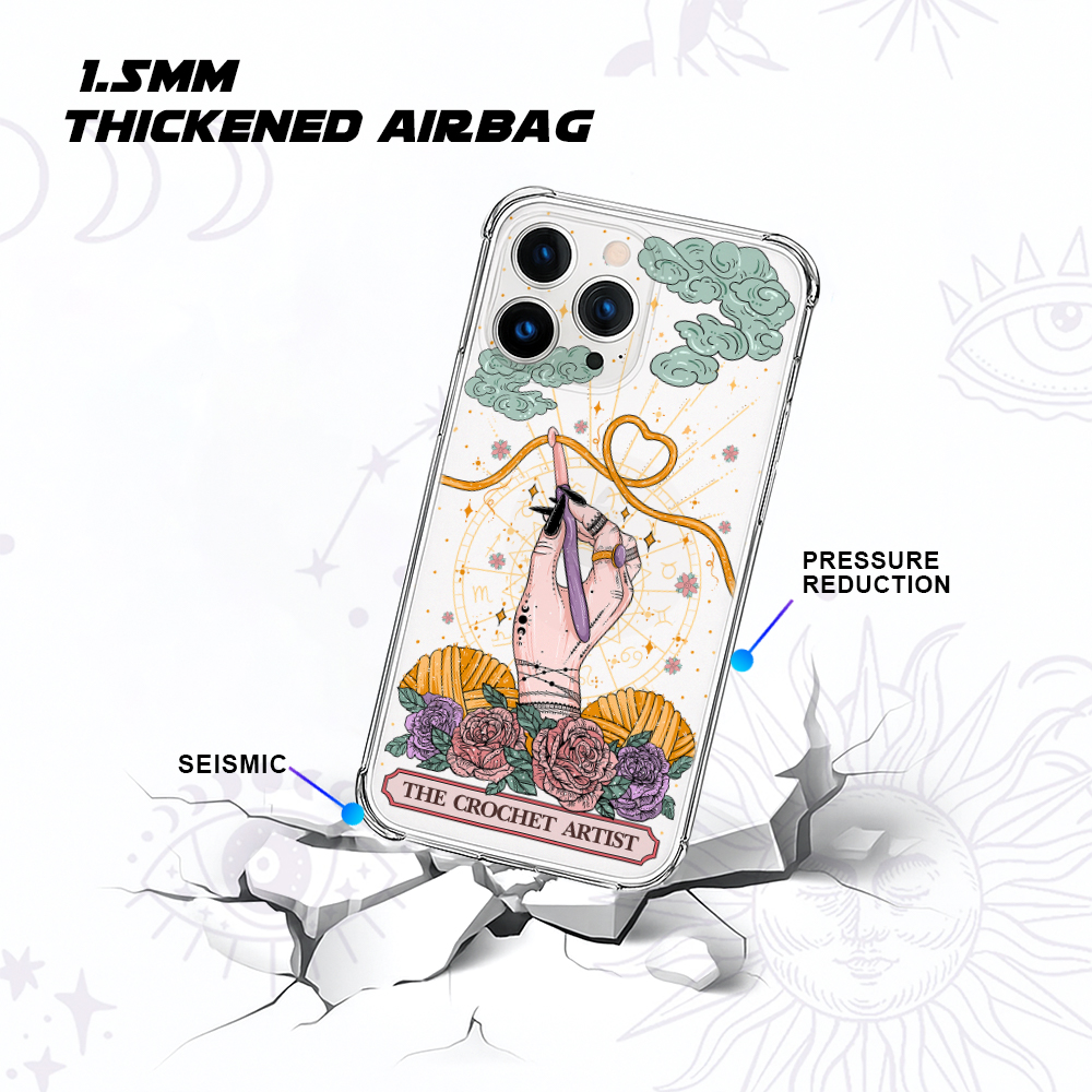 Purplehecate The Crochet Artist Clear Phone Case