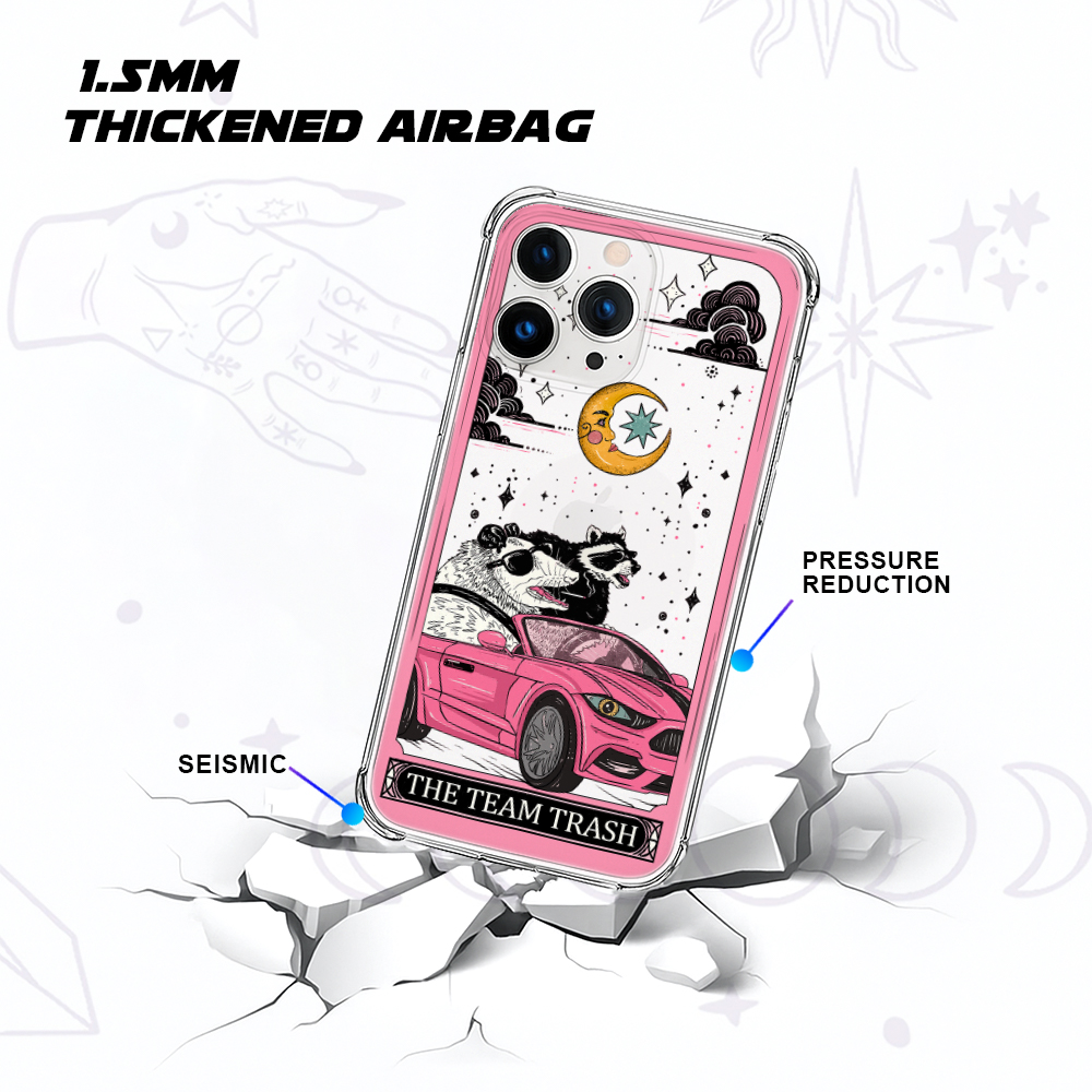 Purplehecate The Team Trash Tarot Card Clear Phone Case