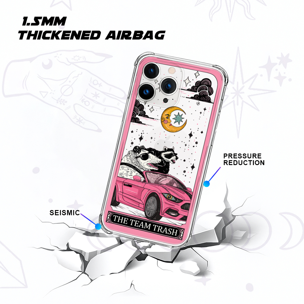 Purplehecate The Team Trash Tarot Card Clear Phone Case