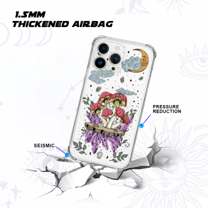 Purplehecate Fantasy Mushroom Clear Phone Case