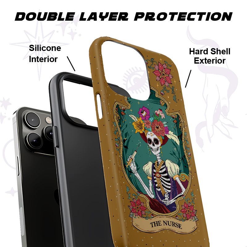 Purplehecate The Nurse Funny Tarot Card Ancient Mirror Phone Case