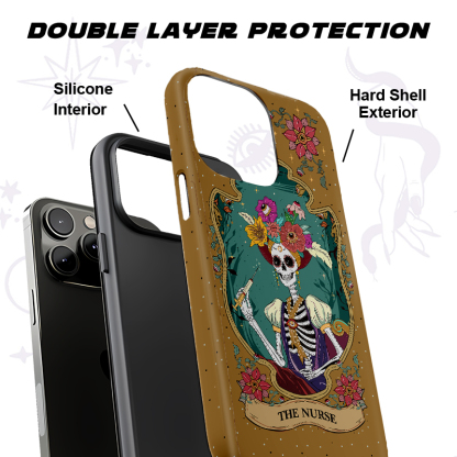 Purplehecate The Nurse Funny Tarot Card Ancient Mirror Phone Case