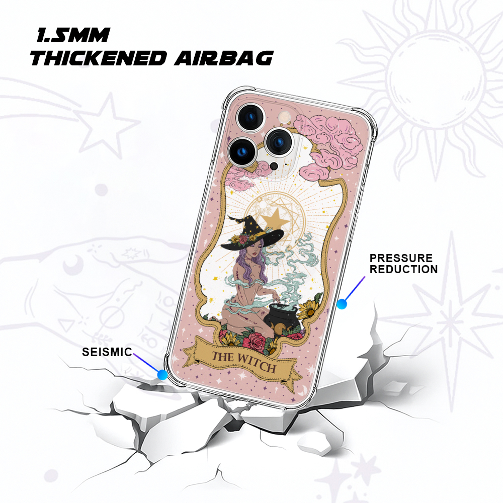 Purplehecate The Witch Tarot Ancient Mirror Clear Phone Case