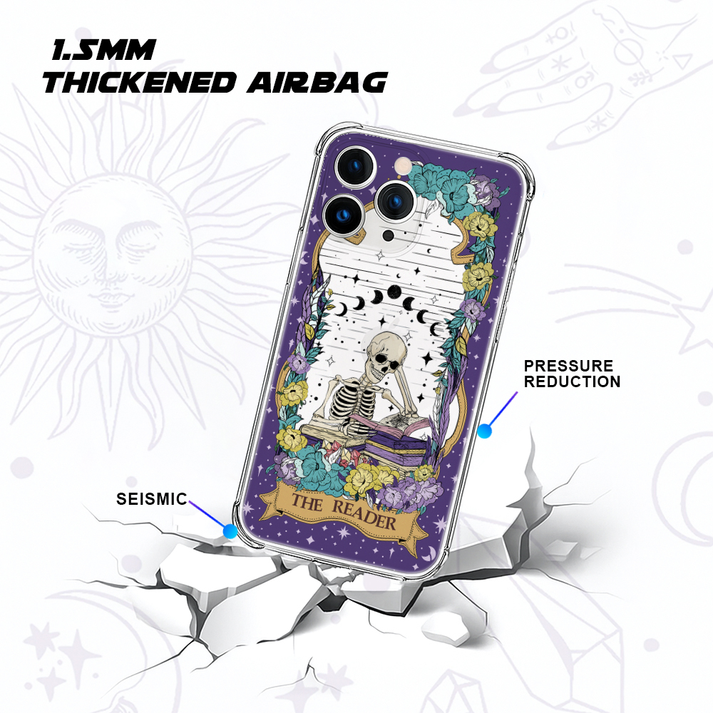 Purplehecate The Reader Tarot Card Clear Phone Case