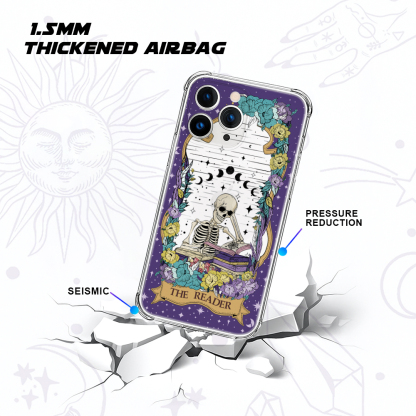 Purplehecate The Reader Tarot Card Clear Phone Case