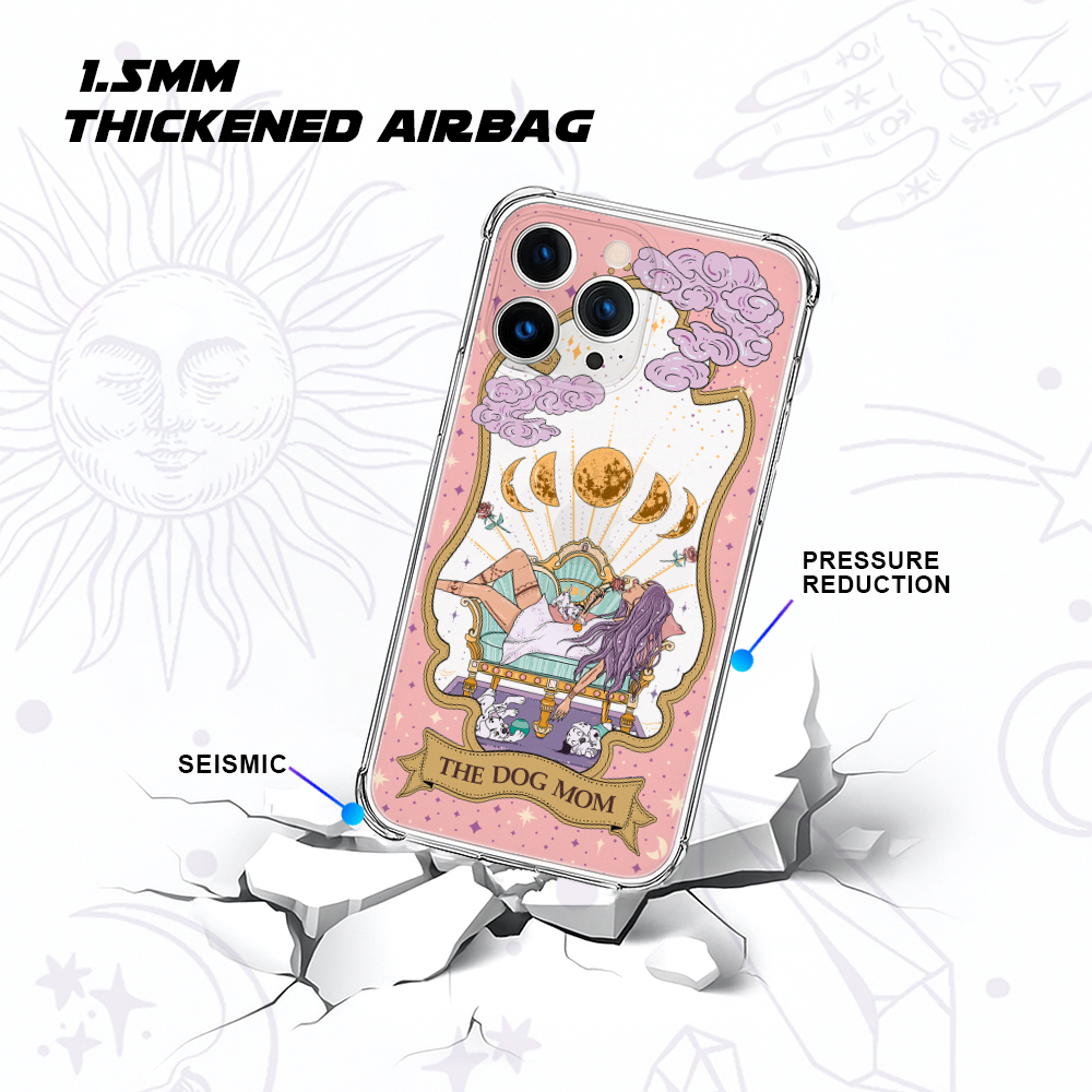 Purplehecate The Chill Dog Mom Clear Phone Case