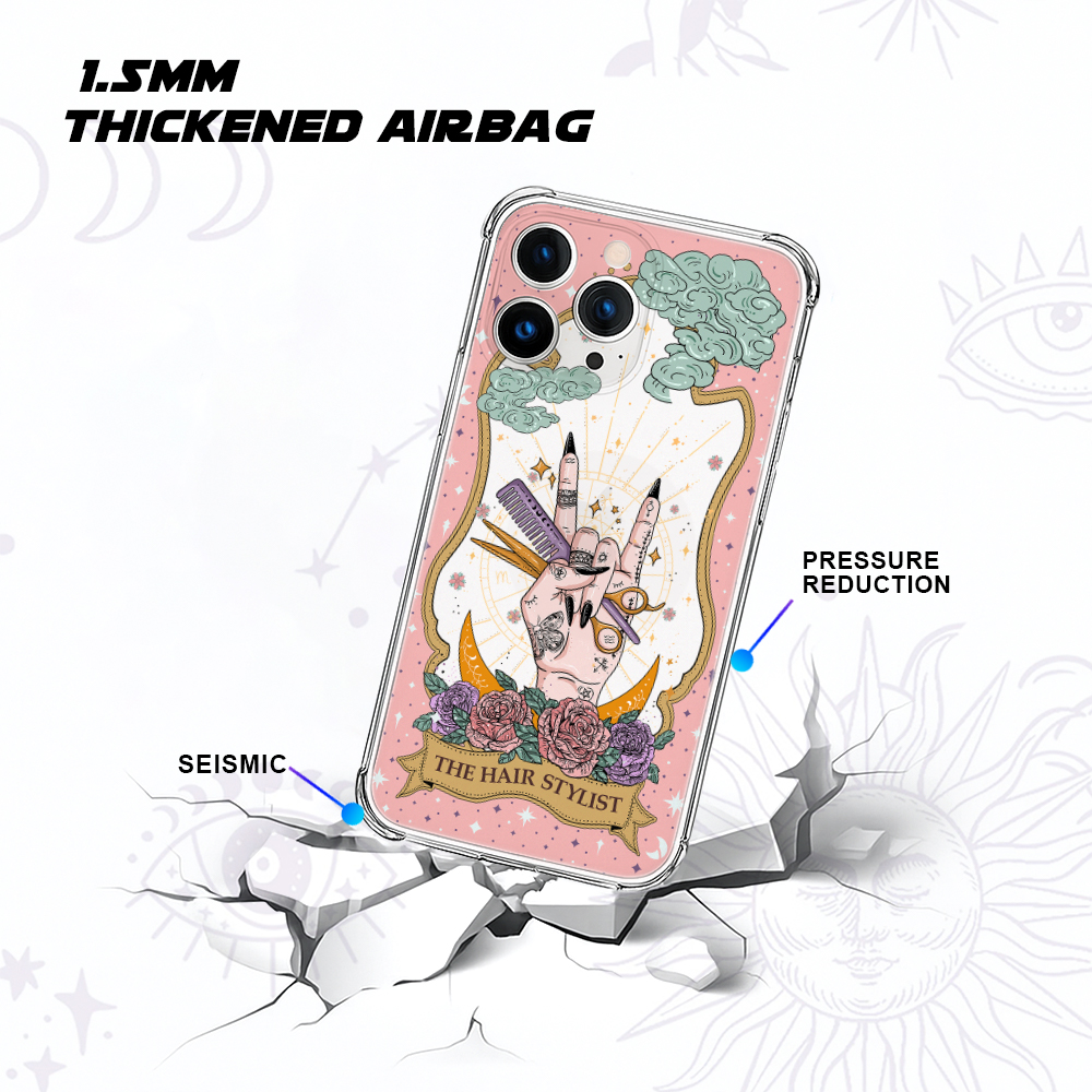 Purplehecate The Hair Stylist Tarot Clear Phone Case