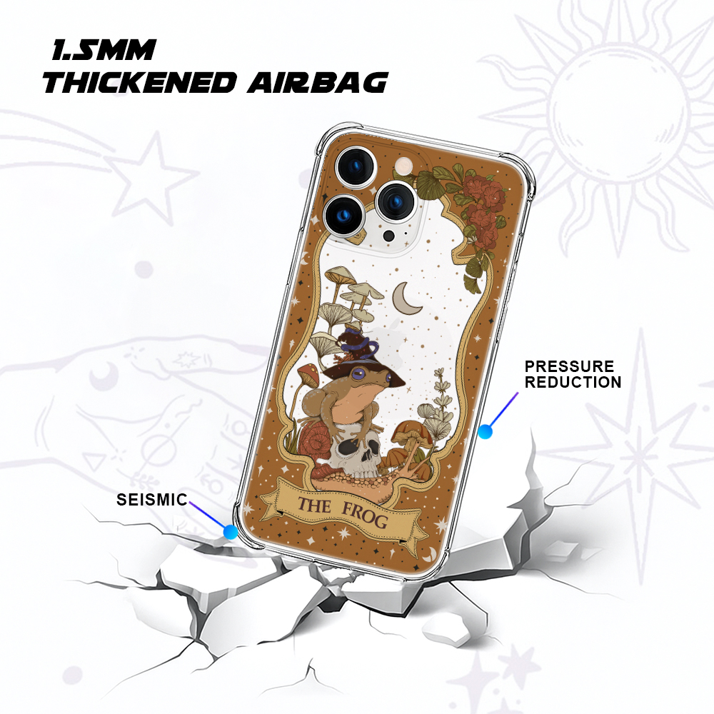 Purplehecate The Frog Tarot Clear Phone Case