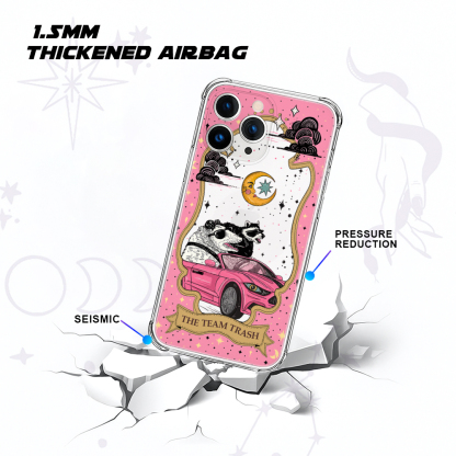 Purplehecate The Team Trash Tarot Card Clear Phone Case