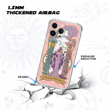 Purplehecate The High Priestess Tarot Card Clear Phone Case