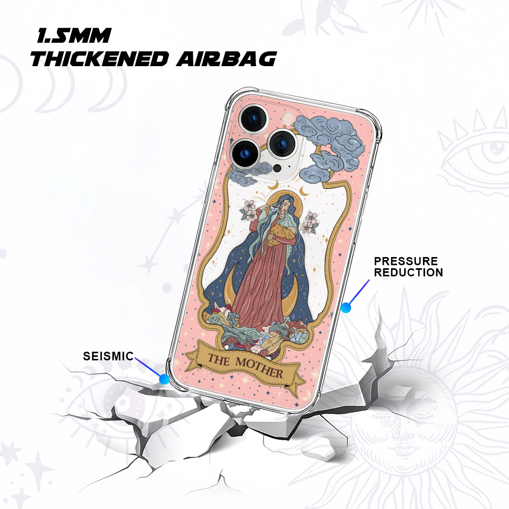Purplehecate The Mother Tarot Clear Phone Case