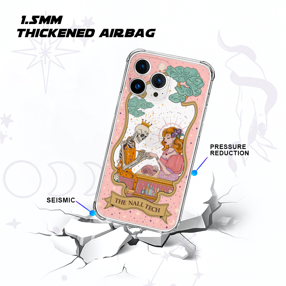 Purplehecate The Nail Tech Life Tarot Ancient Clear Phone Case