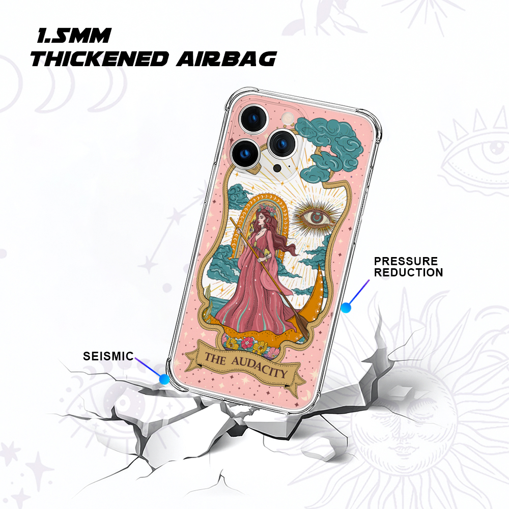 Purplehecate The Audacity Goddess Tarot Clear Phone Case