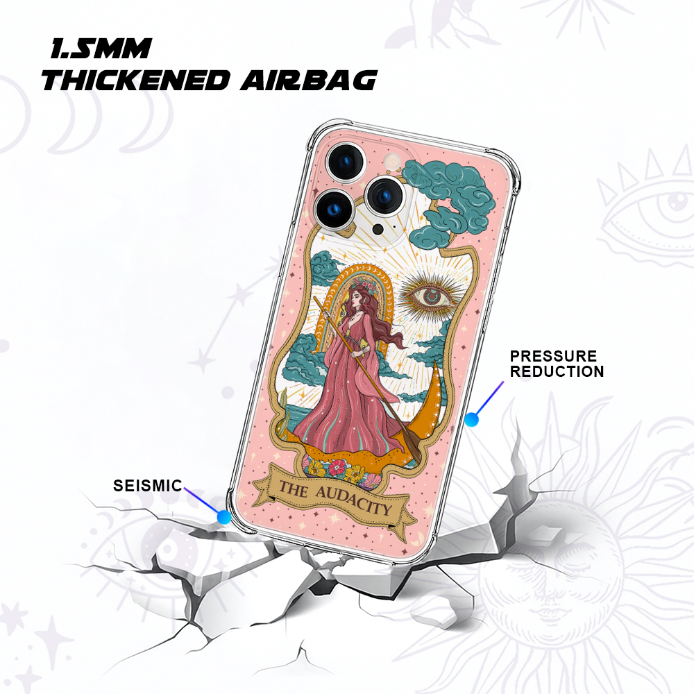 Purplehecate The Audacity Goddess Tarot Clear Phone Case
