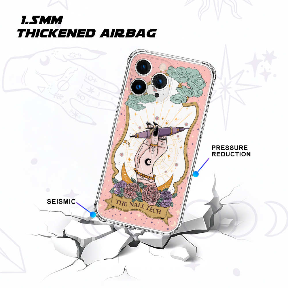 Purplehecate The Nail Tech Tarot Card Clear Phone Case