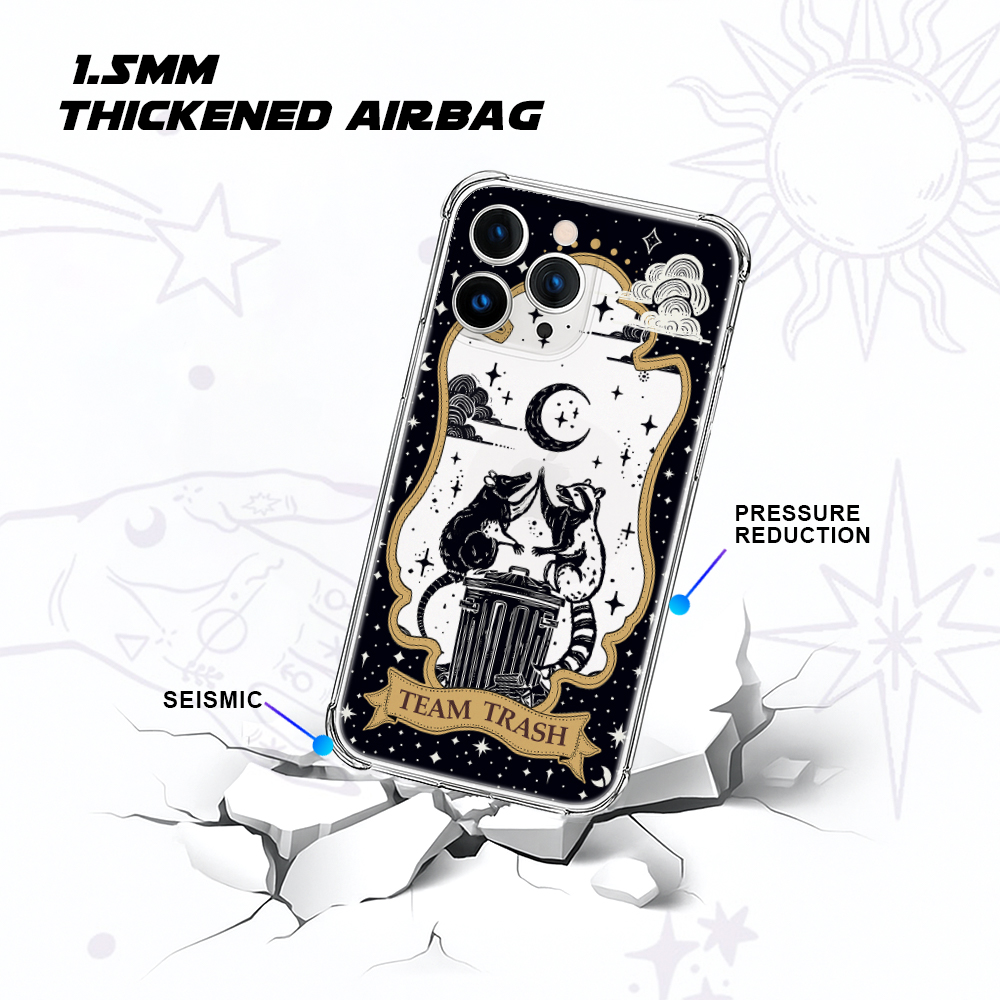 Purplehecate The Team Trash Tarot Clear Phone Case