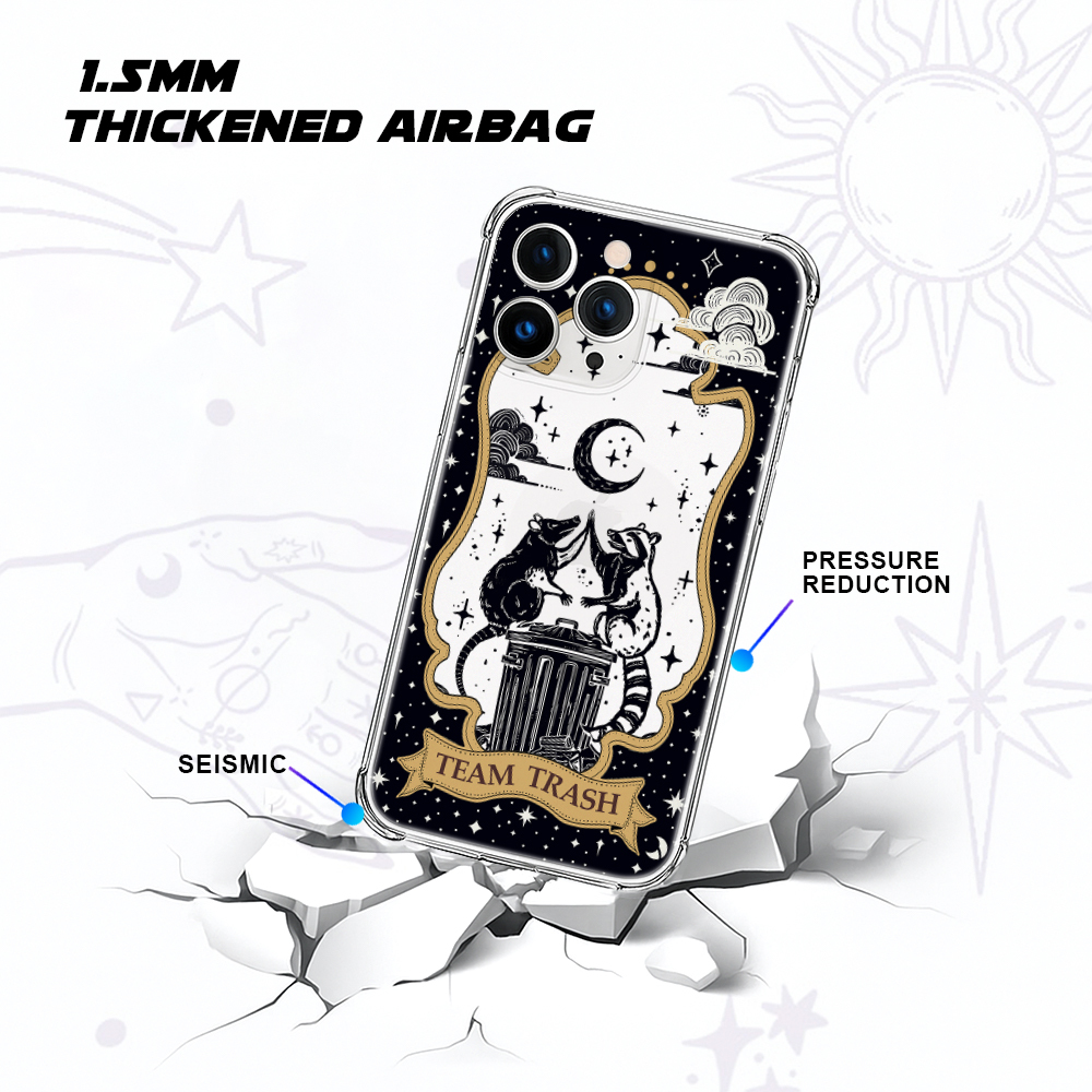 Purplehecate The Team Trash Tarot Clear Phone Case