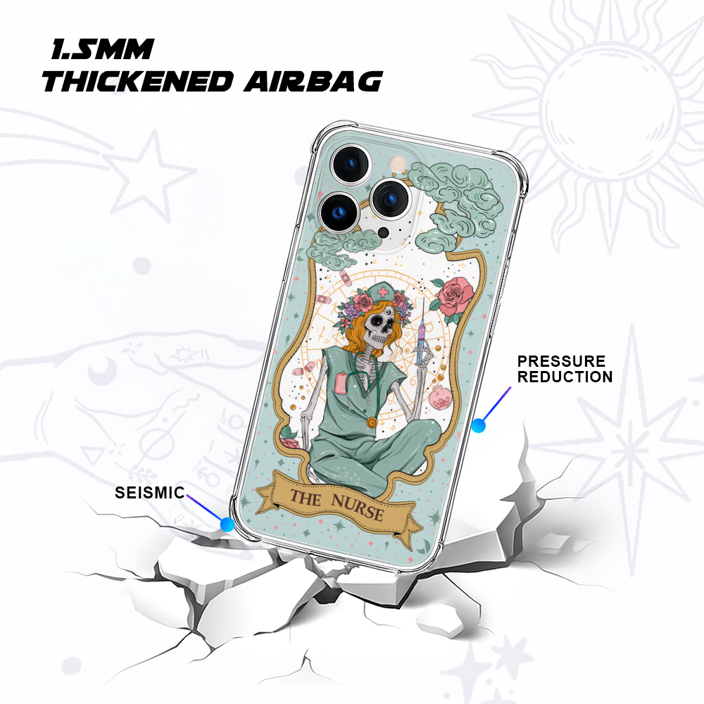 Purplehecate The Nurse Tarot Clear Phone Case