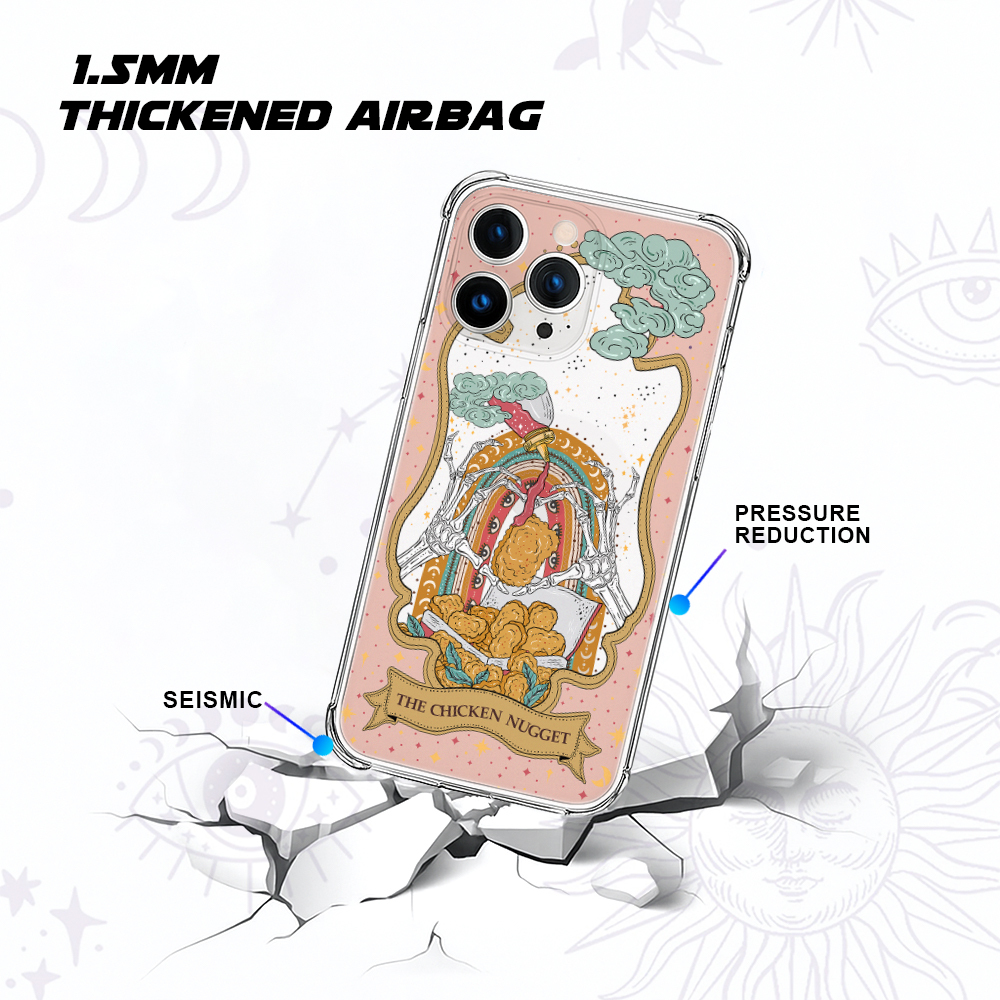 Purplehecate The Chicken Nugget Food Tarot Clear Phone Case