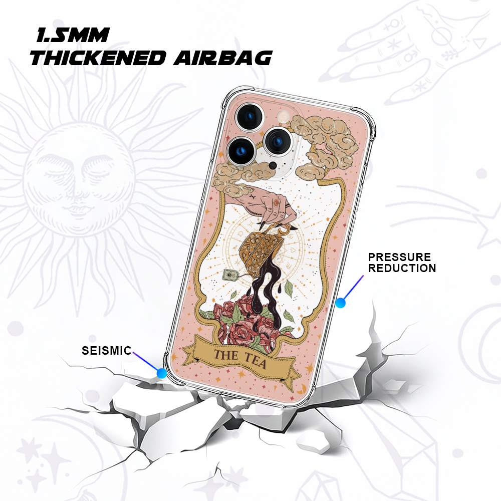 Purplehecate The Tea Food Tarot Clear Phone Case