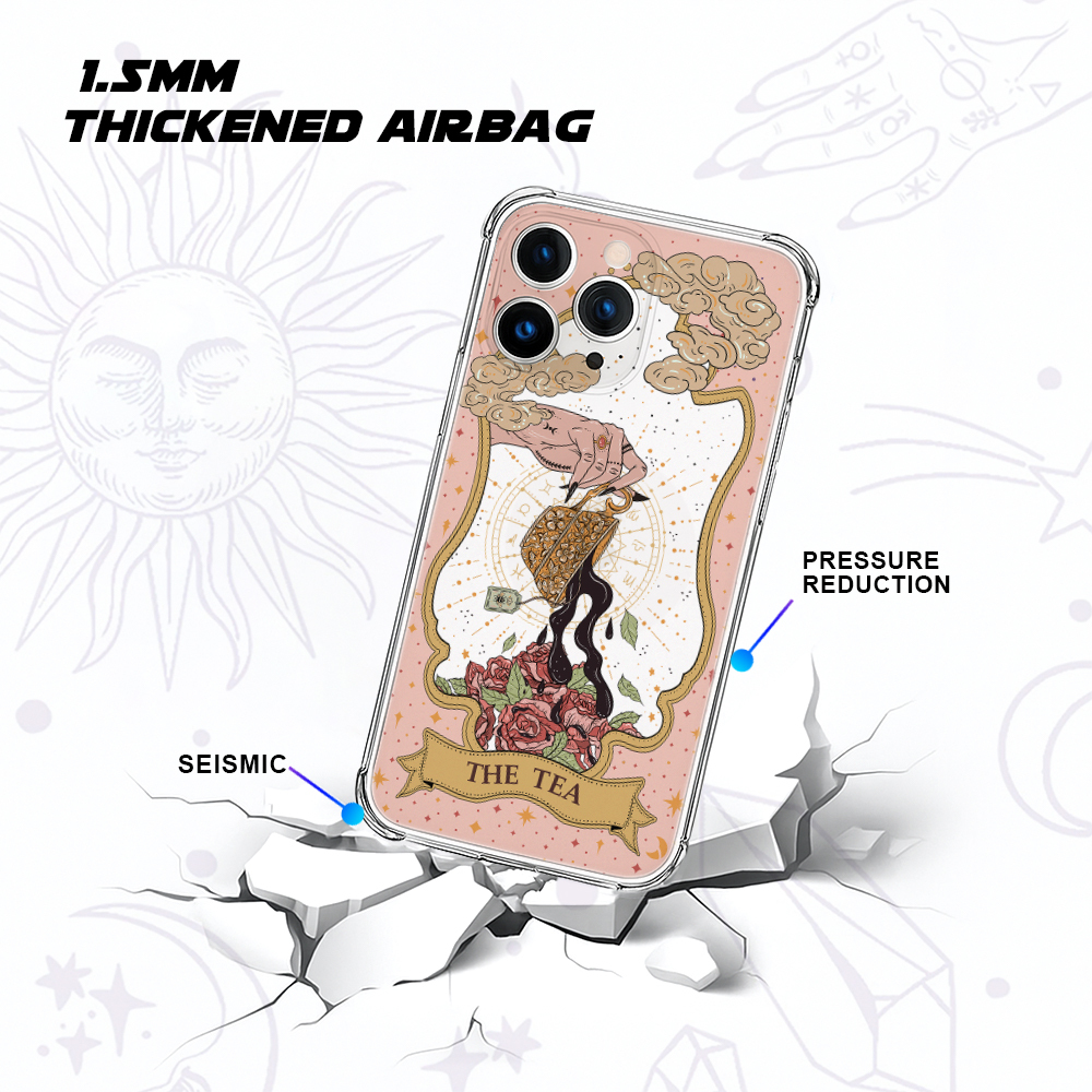 Purplehecate The Tea Food Tarot Clear Phone Case