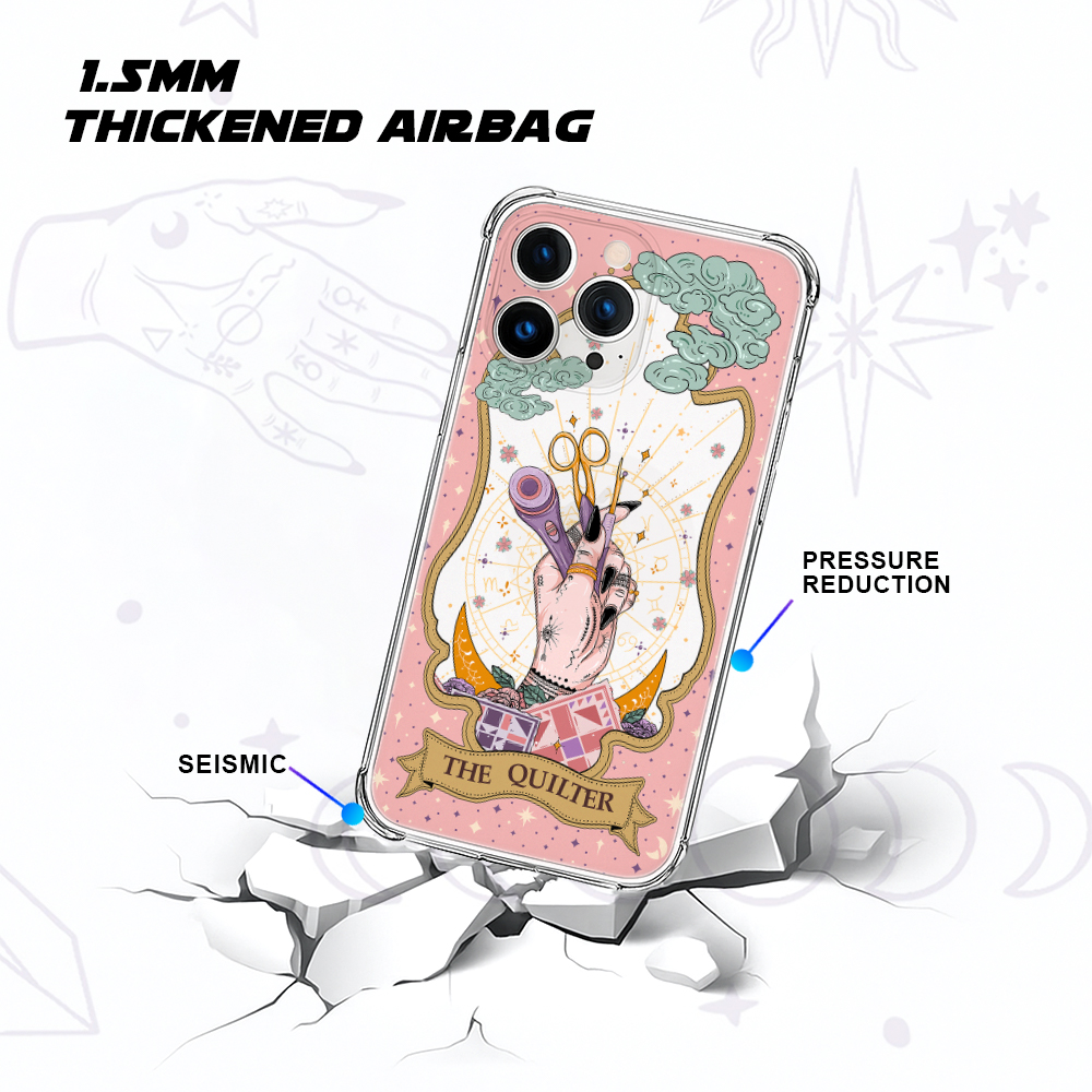 Purplehecate The Quilter Tarot Clear Phone Case