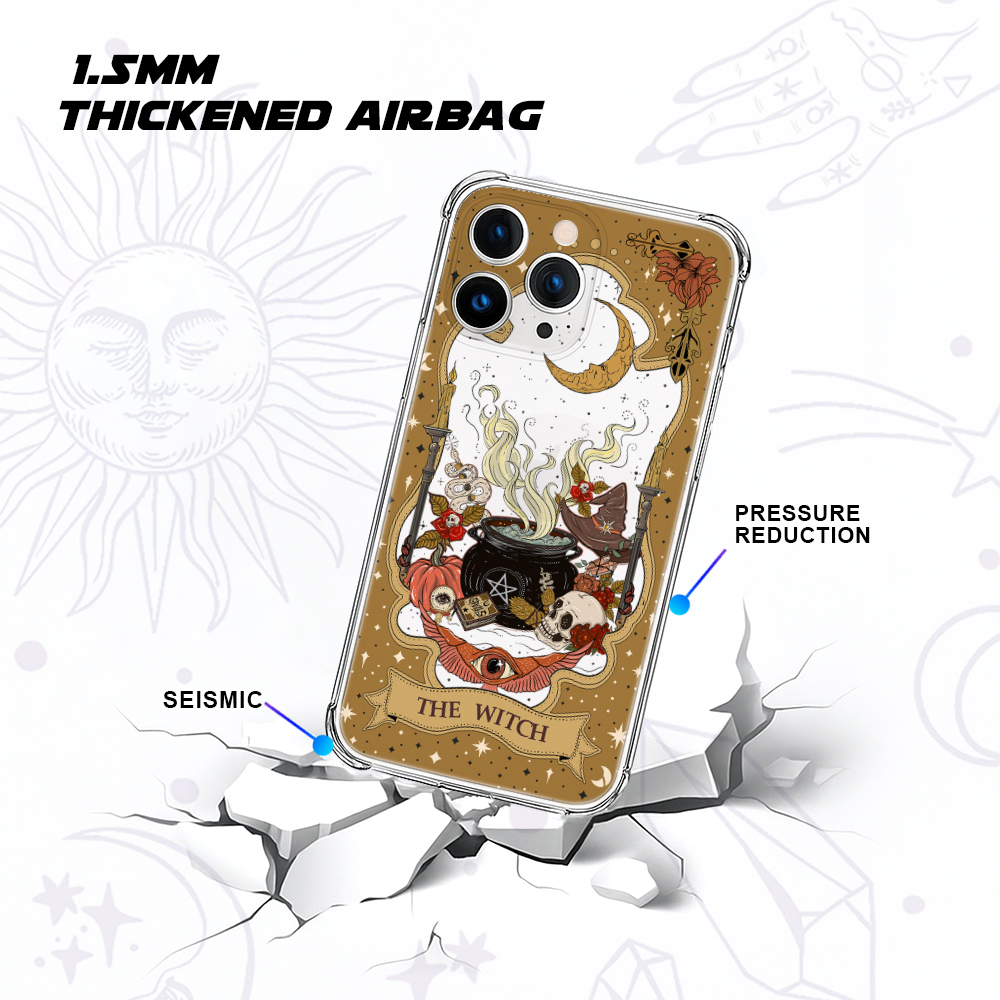 Purplehecate The Witch Magical Tarot Clear Phone Case