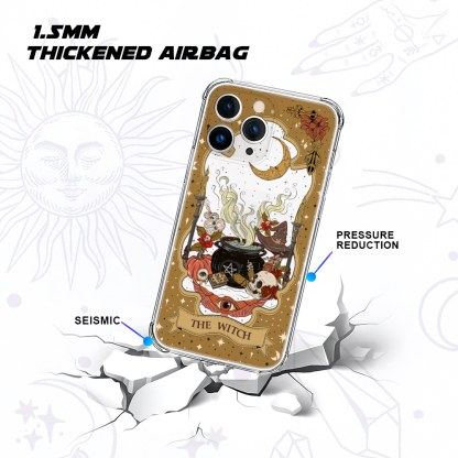 Purplehecate The Witch Magical Tarot Clear Phone Case