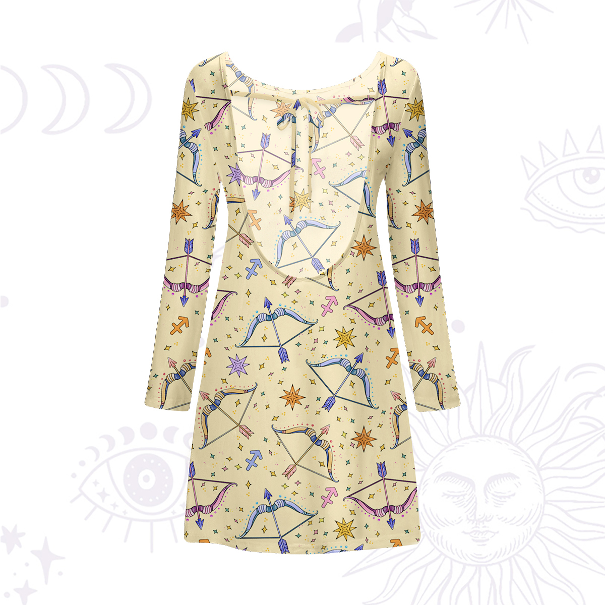 Purplehecate Sagittarius Spirit Zodiac Beachwear Cover-Up Dress