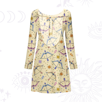 Purplehecate Sagittarius Spirit Zodiac Beachwear Cover-Up Dress