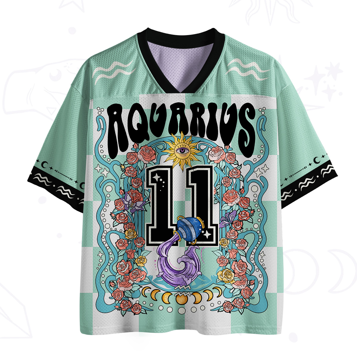 Purplehecate  Aquarius Spirit Zodiac Mesh Jersey
