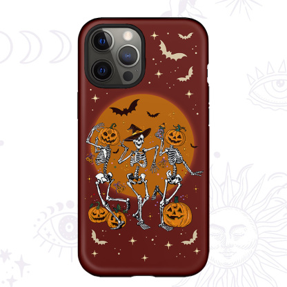 Purplehecate Pumpkin Head Skeleton Dance Halloween Phone Case