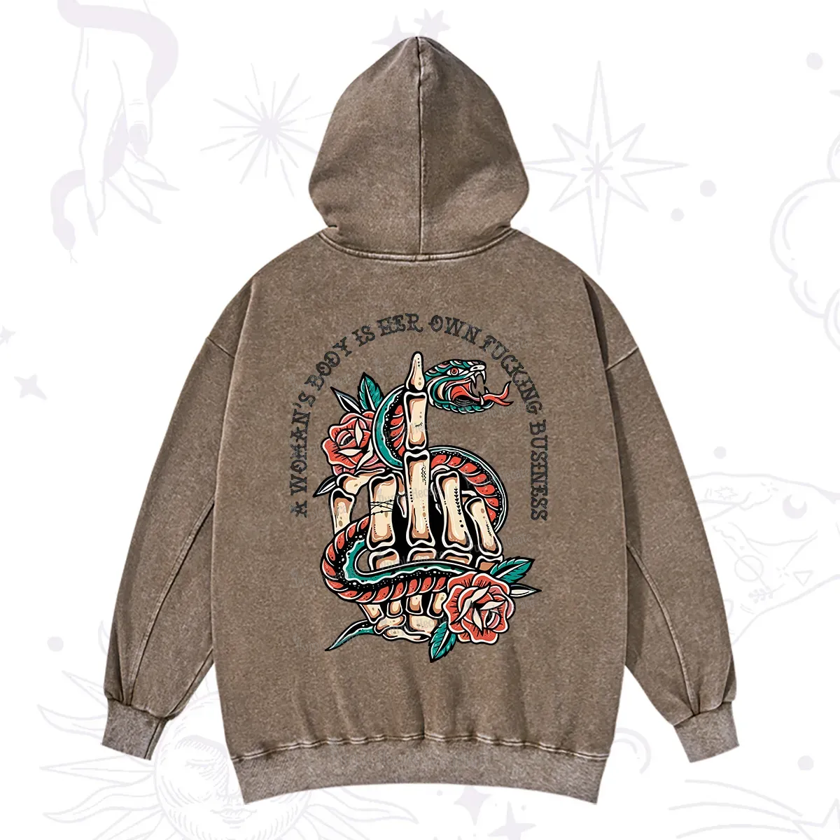 Purplehecate A Women’s Body Is Her Washed Hoodie