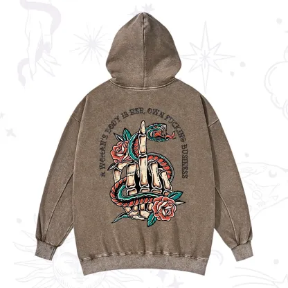 Purplehecate A Women’s Body Is Her Washed Hoodie