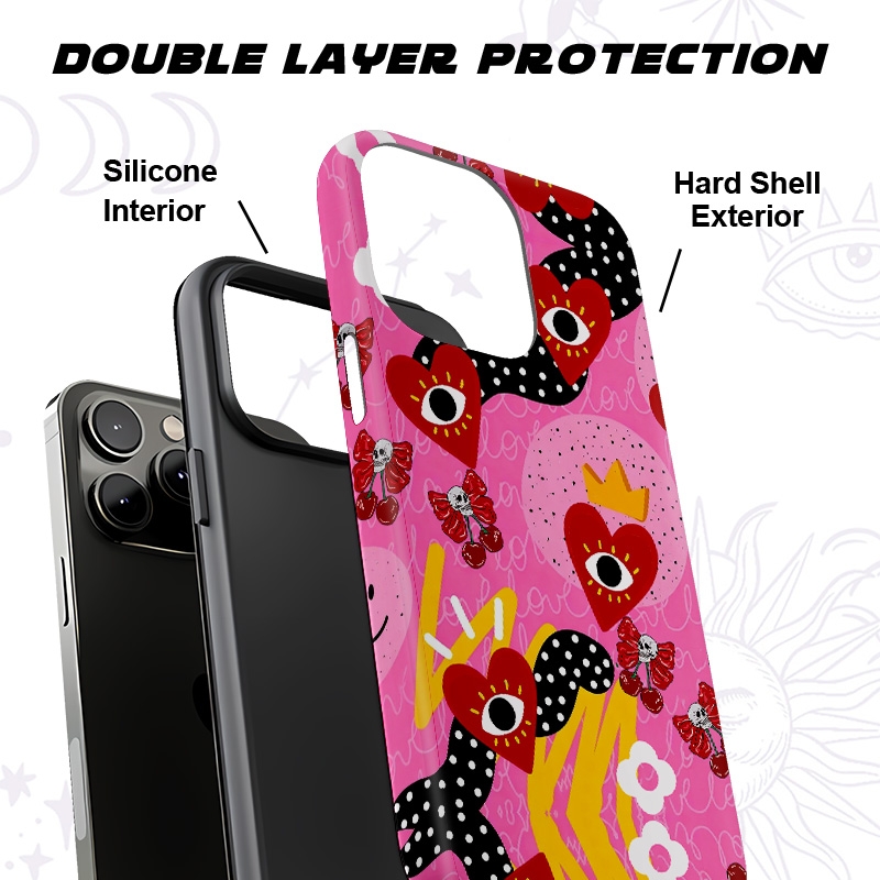 Purplehecate Evil Eye Heart Phone Case