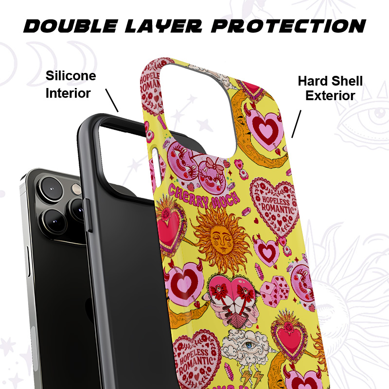 Purplehecate Hopeless Romantic Love Doodle Phone Case