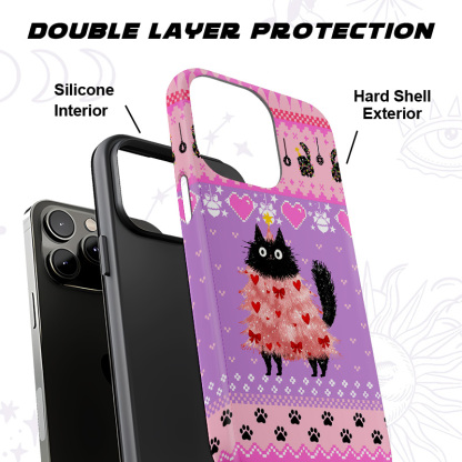 Purplehecate Funny Black Cat in Tree Phone Case