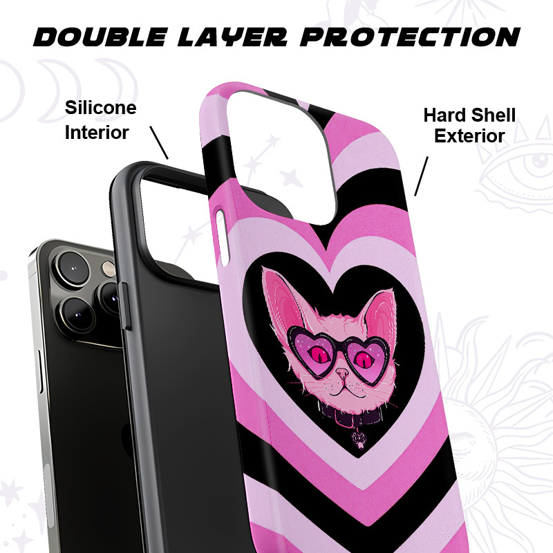 Purplehecate Slightly Wicked Cat Valentine Phone Case