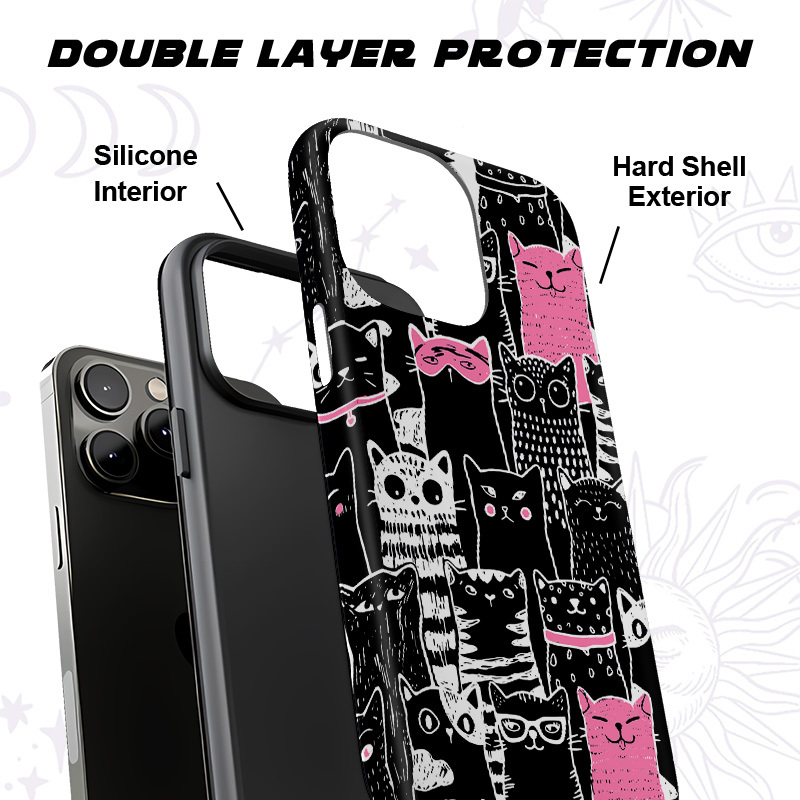 [Copy]Purplehecate Starry Witch Cat and Love Phone Case