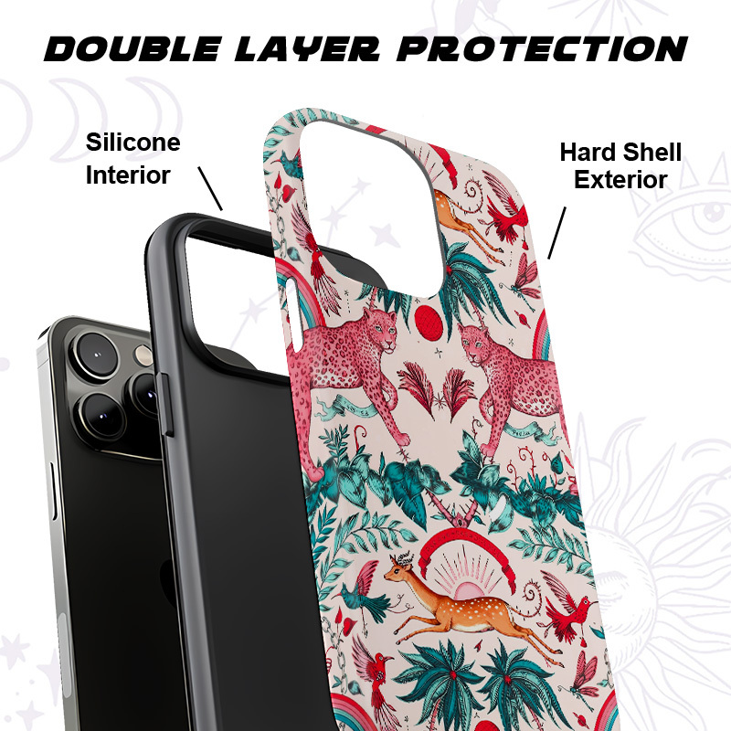 Purplehecate Enchanted Forest Pink Leopard Phone Case