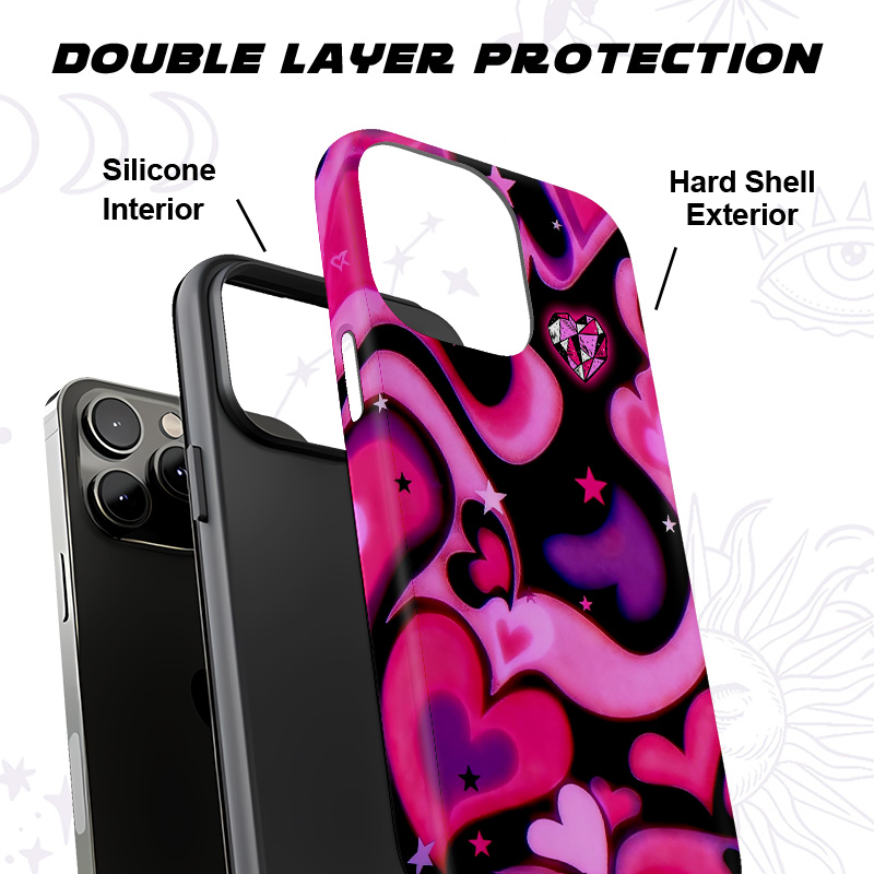 Purplehecate Cosmic Hearts and Stars Phone Case