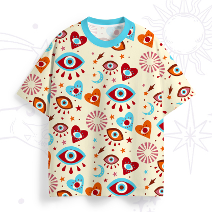 Purplehecate Protective Evil Eye Amulet All Over Print T-Shirt