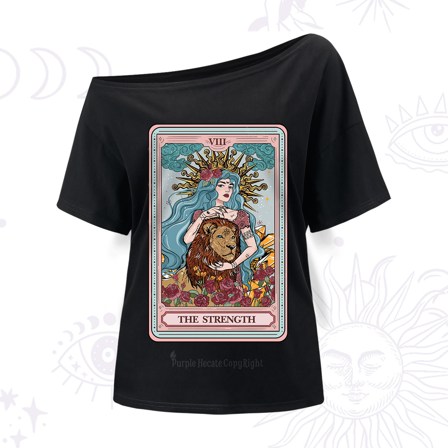 Purplehecate The Strength Tarot Card One Shoulder T-Shirt