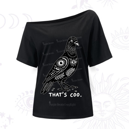Purplehecate That's Coo Pigeon One Shoulder T-Shirt